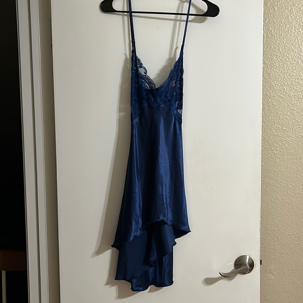 Lace Blue Lingerie Dress with Matching Robe